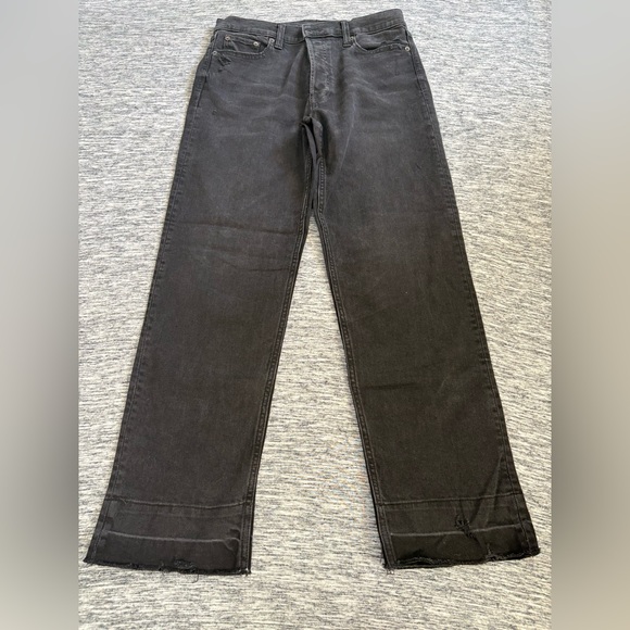 GAP Denim - Gap Jeans Distressed Denim Cheeky Straight High Rise Size 10/30 Tall
